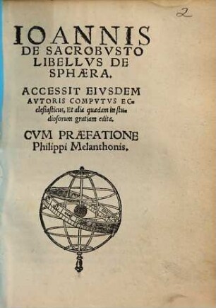 Ioannis De Sacrobvsto Libellvs De Sphaera