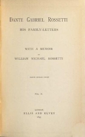 His family-letters, Vol. 2