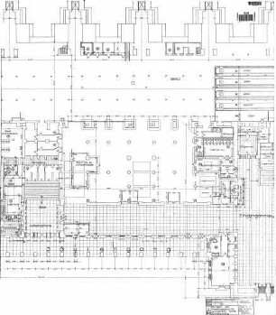 Stuttgart Hbf: EG zw.Mitteleingang-Große Schalterhalle Grundriss Straßenhöhe Arkadenbau