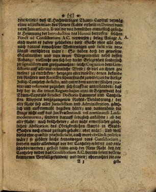 Vorläuffige Facti Species Dessen Was der beschrienen Sarstädtischen Schulmeister-Sache halber Vom Februario biß ad Novembrem excl. dieses ablauffenden 1712ten Jahs [!] zwischen dem Consistorio A. C. und der Hildesheimischen Cantzeley, auch sonsten passiret und vorgegangen ist : Mit beygefügten Anlagen, und verschiedener berühmter Juristen-Facultaeten über die Haupt-Frage eingeholten Responsis. Allen denen, welche von der Sach entweder gar nicht, oder etwan nicht recht informirt seyn mögten, zur Nachricht heraußgegeben