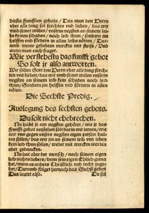 Die Sechste Predig.