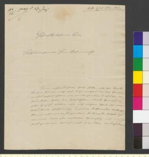 Brief von Ukert, Friedrich August an Goethe, Johann Wolfgang von