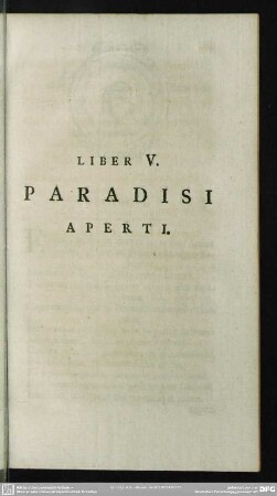 Liber V. Paradisi Aperti