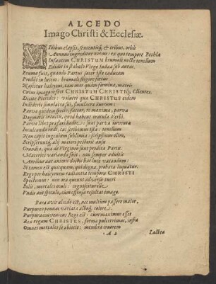 Alcedo Imago Christi & Ecclesiae.