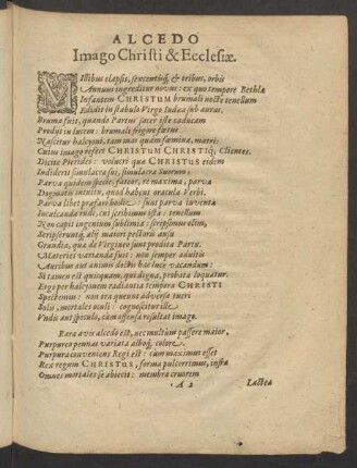 Alcedo Imago Christi & Ecclesiae.