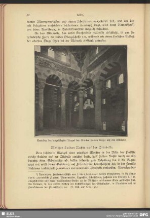 Unterbau der eingestürzten Kuppel der Moschee Sultan Naßir auf der Citadelle
