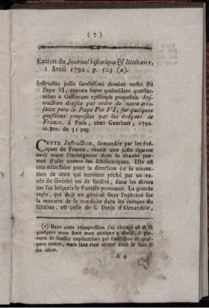 Extrait du Journal historique & littéraire ...