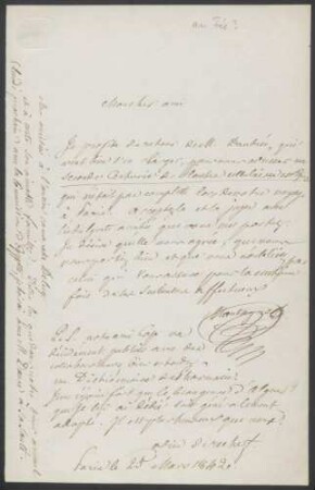 Jean Pierre François Camille Montagne, Brief