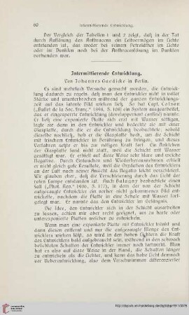 25: Intermittierende Entwicklung