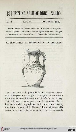 Vasetto antico di bronzo sacro ad Esculapio