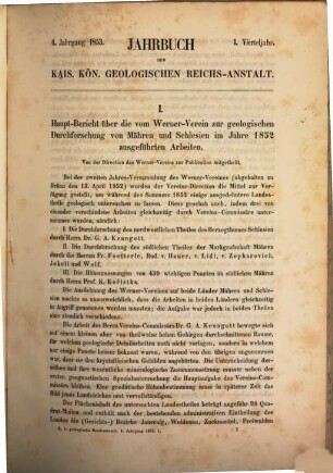 Jahrbuch der Geologischen Reichsanstalt. 4. 1853