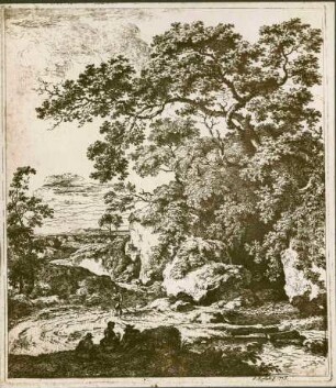 Landschaft mit Eiche