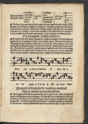 Preceptio secunda de vocibus musicalibus et earum proprietatibus.