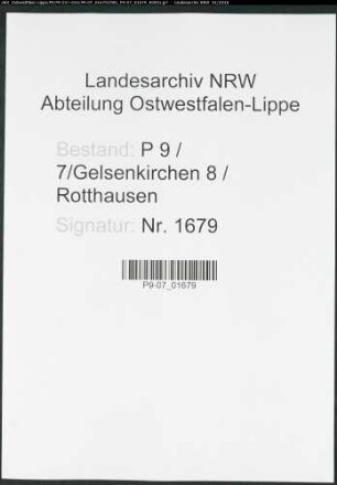 Sterberegister Standesamt Gelsenkirchen 8 Rotthausen