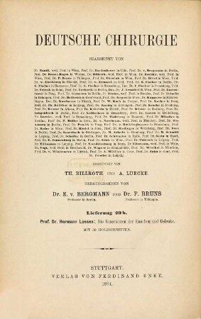 Die Resectionen der Knochen und Gelenke