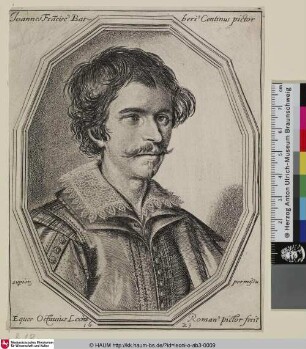 Joannes Francic Barberi Centinus Pictor [Jean Francois Barbieri; Porträt Guercinos]