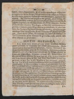 Sectio Historica