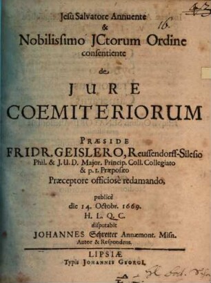 De iure coemiteriorum