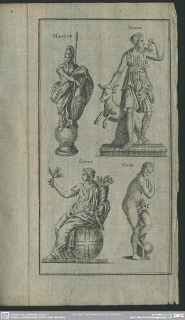 Minerva, Diana, Ceres, Venus