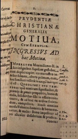 Prudentiæ Christianæ Regulae, Motiva, Media, Exempla Selectiora : Accommodata Ad Vitam Recte Instituendam; In Quovis Statu, 2. Motiva Prudentiæe