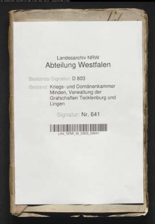 Die Unterbringung der Caldemeyers Stätte an der Collage zu Ledde