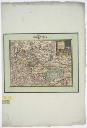 Karte von dem Schwäbischen Reichskreis, 1:520 000, Kupferstich, um 1729 : La Souabe Septentrionale : Suivant les Nouvelles Observations de Messrs. de l'Academie Royale des Sciences, etc. ; Augmentées de Nouveau ; Avec Privilege. - [Ca. 1:520 000]. - Leide : Pierre Vander Aa , [1729]. - 1 Kt. : Kupferstich ; 29 x 21 cm. Maßstab in graph. Form (Lieues d'Allemagne, Lieues de France). - Titel- u. Maßstabskartusche oben rechts