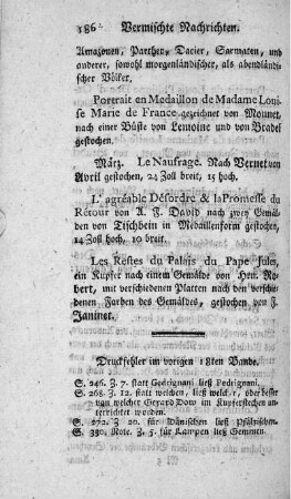 Druckfehler im vorigen 18ten Bande
