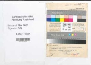 Entnazifizierung Peter Esser , geb. 16.03.1902 (Kassierer)
