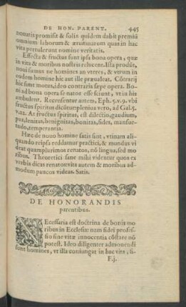 De Honorandis parentibus.