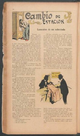 Cambio de estación : Lamentos de un sobretodo