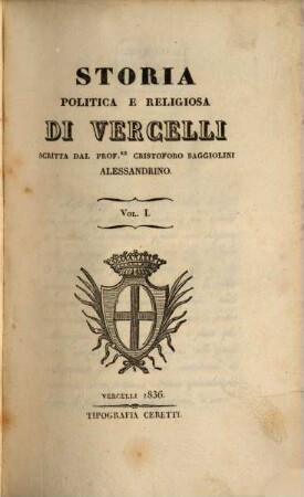 Storia politica e religiosa di Vercelli