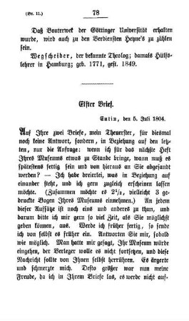 Elfter Brief.