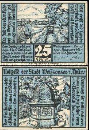 Weißensee, Notgeldserie, 25 Pfennig
