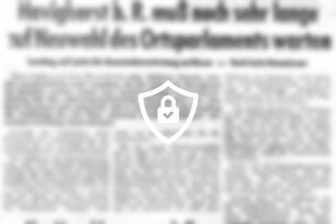 Havighorst b. R. muß noch sehr lange auf Neuwahl des Ortsparlaments warten