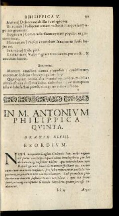 In M. Antonium Philippica Quinta. Oratio XLVIII.