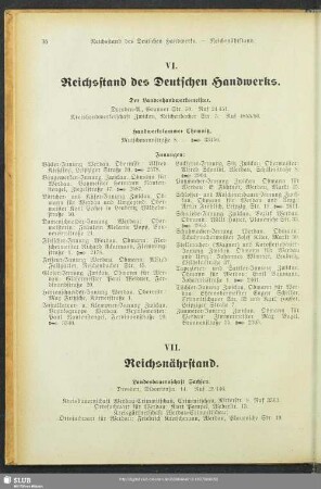 VI. Reichsstand des Deutschen Handwerks