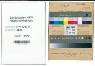 Entnazifizierung Heinz Kuehn , geb. 30.07.1914 (Friseur)