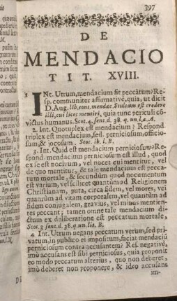 De Mendacio. Tit. XVIII.