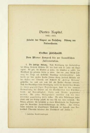 Viertes Kapitel. 1815-1871. Zeitalter des Ringens um Verfassung. Bildung von Nationalstaaten