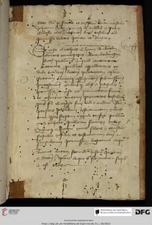 aus einem Kopialbuch (Papier) des 14./15. Jh.s: Notariatsinstrument