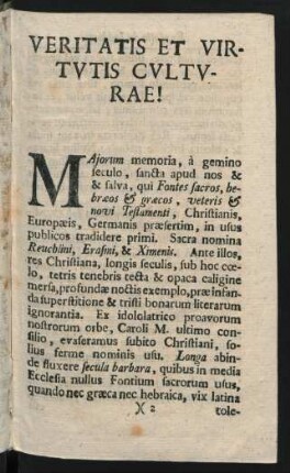 Veritatis Et Virtutis Culturae!