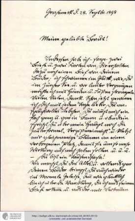 Brief vom 28.09.1898