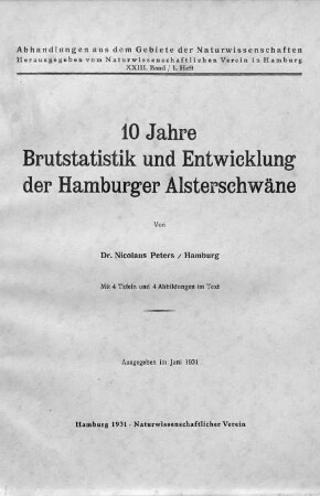 23.1931,1: Abhandlungen aus dem Gebiete der Naturwissenschaften