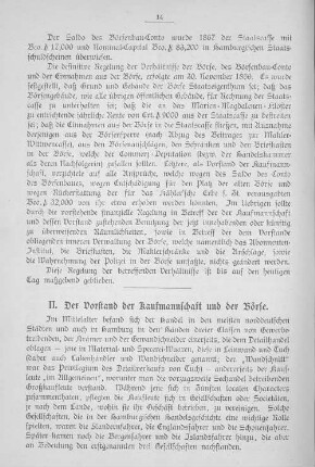II. Der Vorstand der Kaufmannschaft und der Börse.