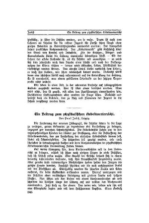 Ein Beitrag zum physikalischen Arbeitsunterricht