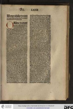 Omne datum optimum et omne donum perfectum desursum est descendens a patre luminum...