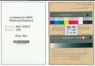 Entnazifizierung Karl Rust , geb. 08.02.1884 (Postbeamter)