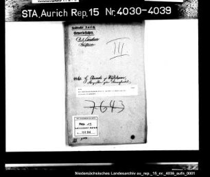 Der dem Handlungsgehilfen H. Arends in Wybelsum gestattete Kramhandel