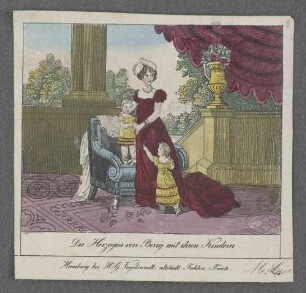 Die Herzogin von Berry mit ihren Kindern