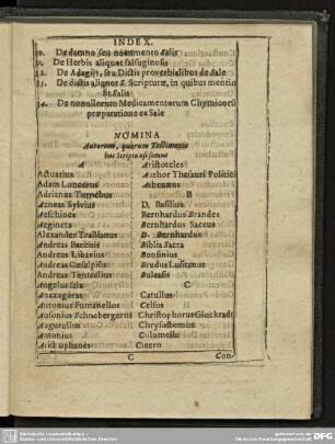 NOMINA Autorum, quorum Testimonio hoc Scripto usi sumus